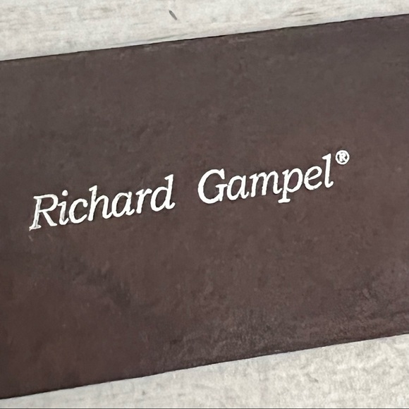 Richard Gampel Leather Floral Belt with Ibel Flower Buckle Size 32